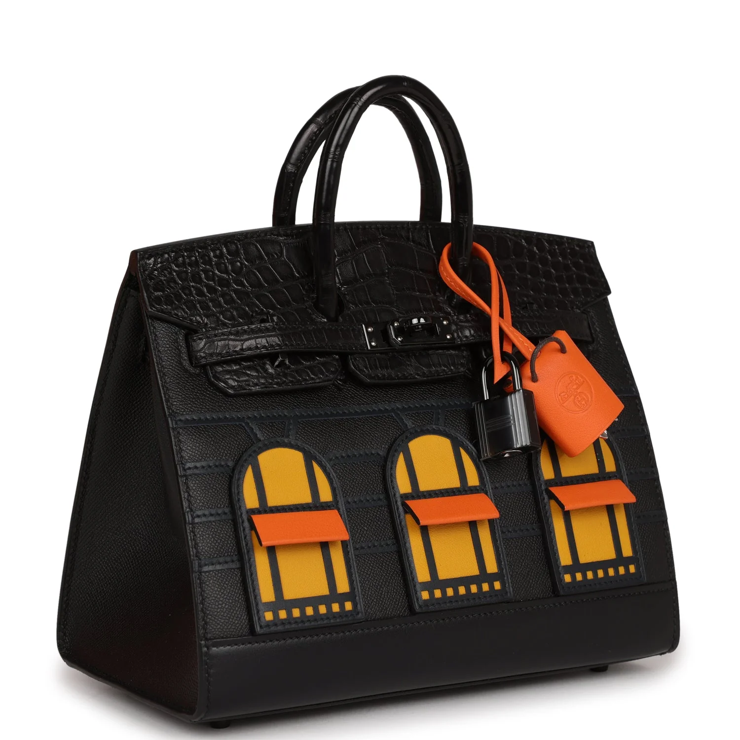 Her Sac Faubourg Birkin 20 So Black Matte Alligator Black Hardware