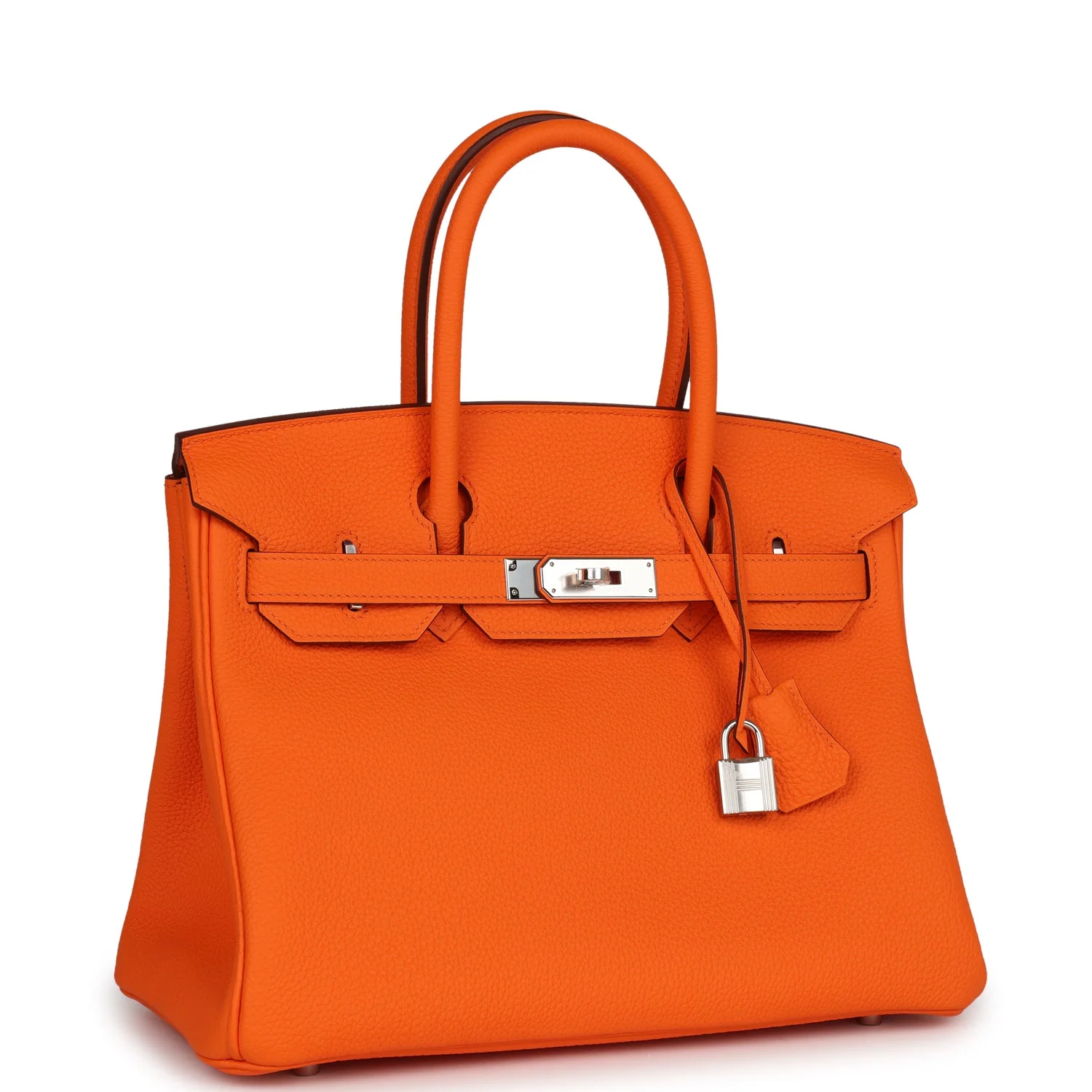 Her Birkin 30 Orange Minium Togo Palladium Hardware
