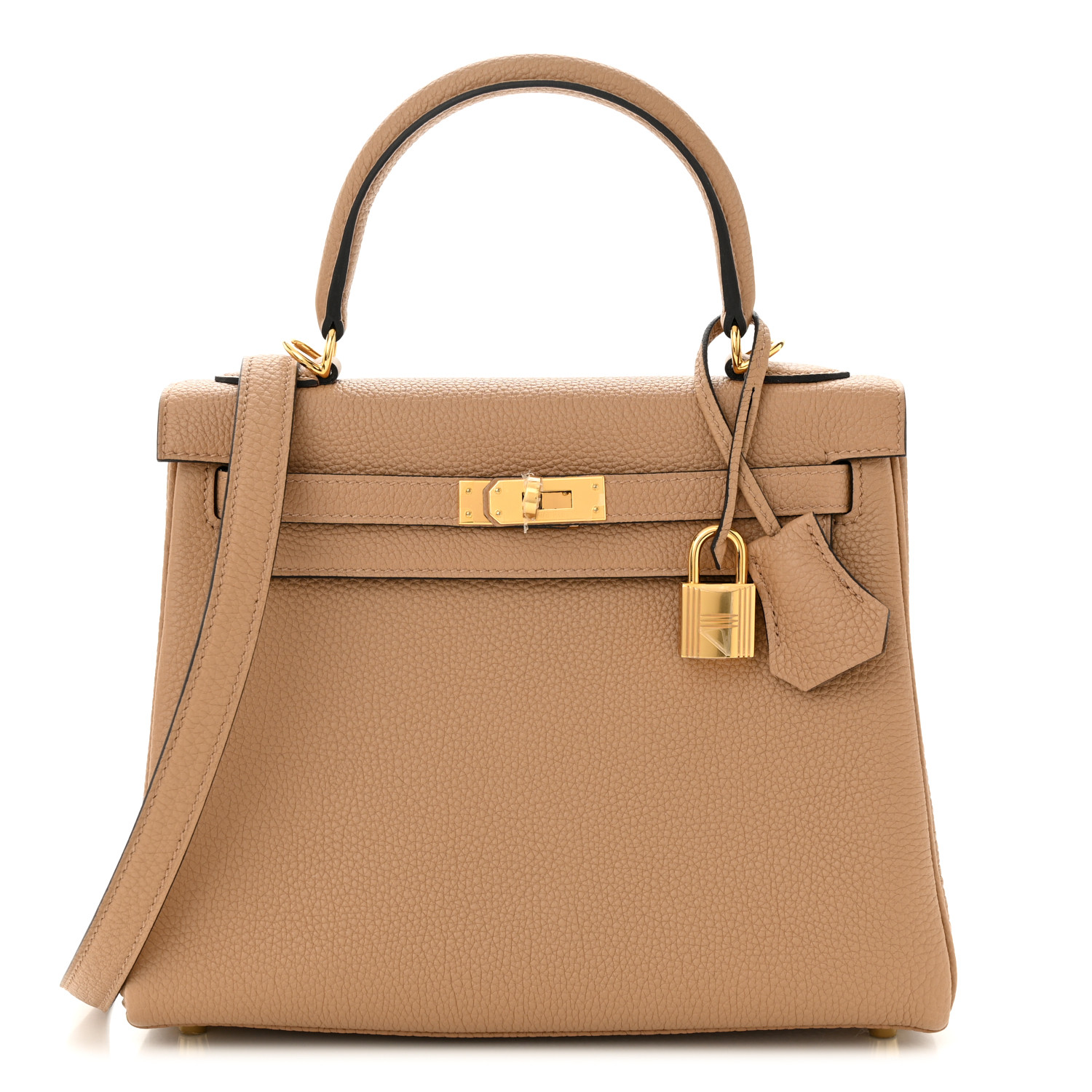 HERMES Togo Kelly Retourne 25 Chai