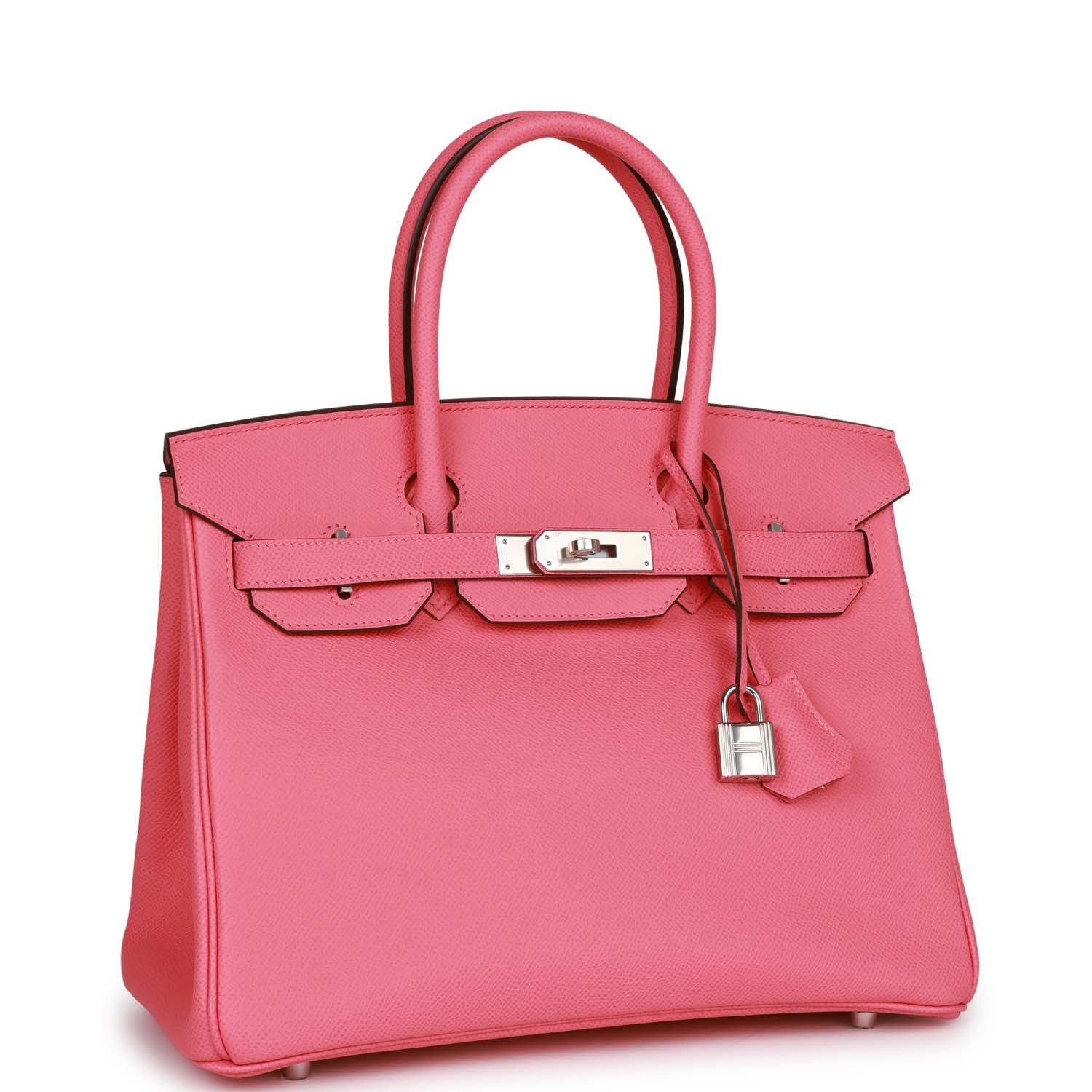 Pre-owned Hermes Birkin 30 Rose Confetti Epsom Palladium Hardware