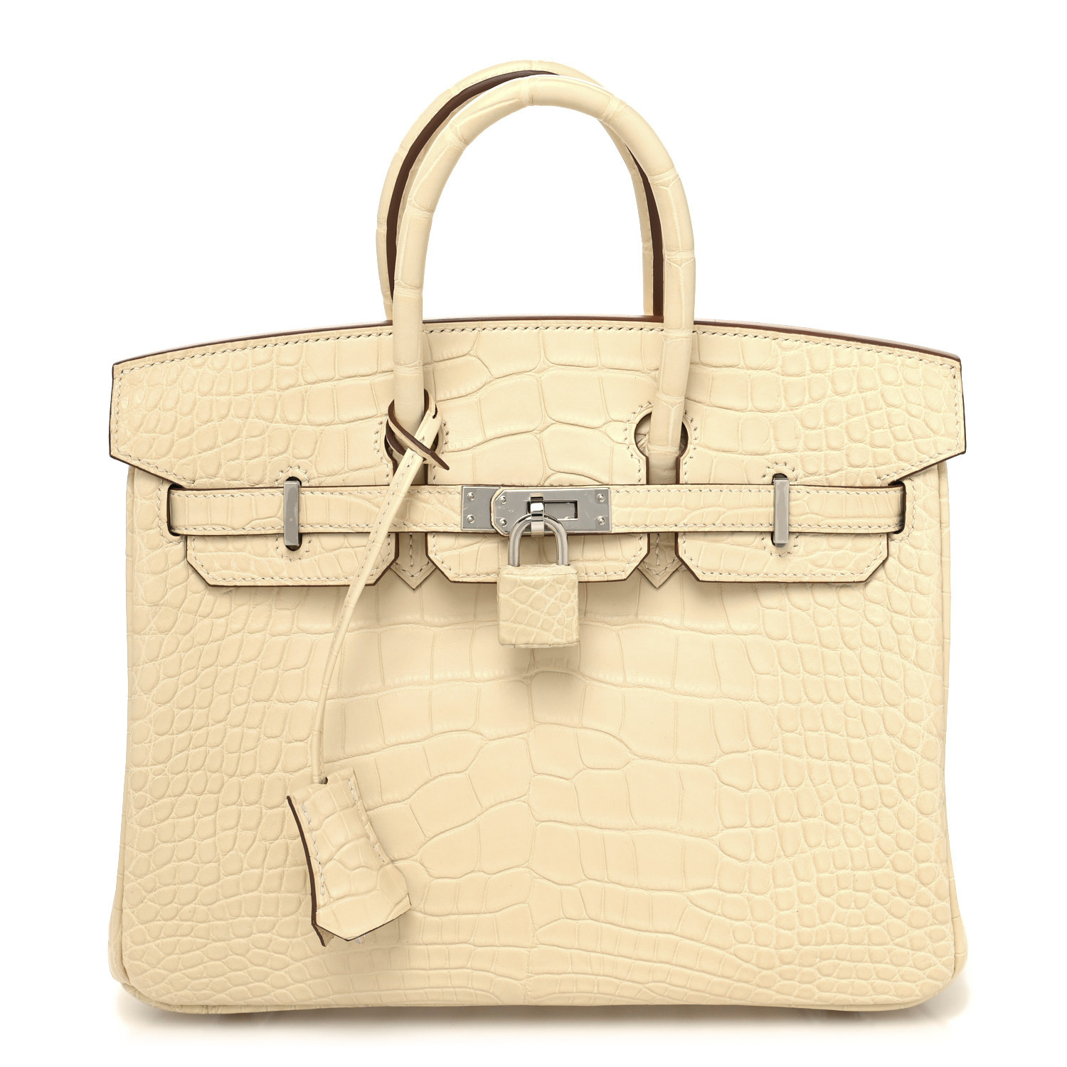 Matte Alligator Birkin 25 Vanille
