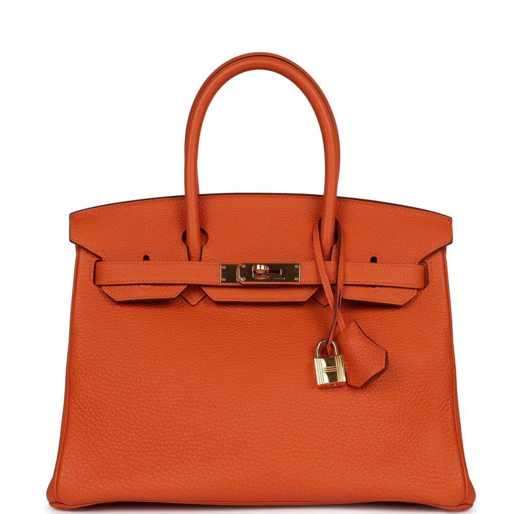 Her Birkin 30 Orange Togo Gold Hardware
