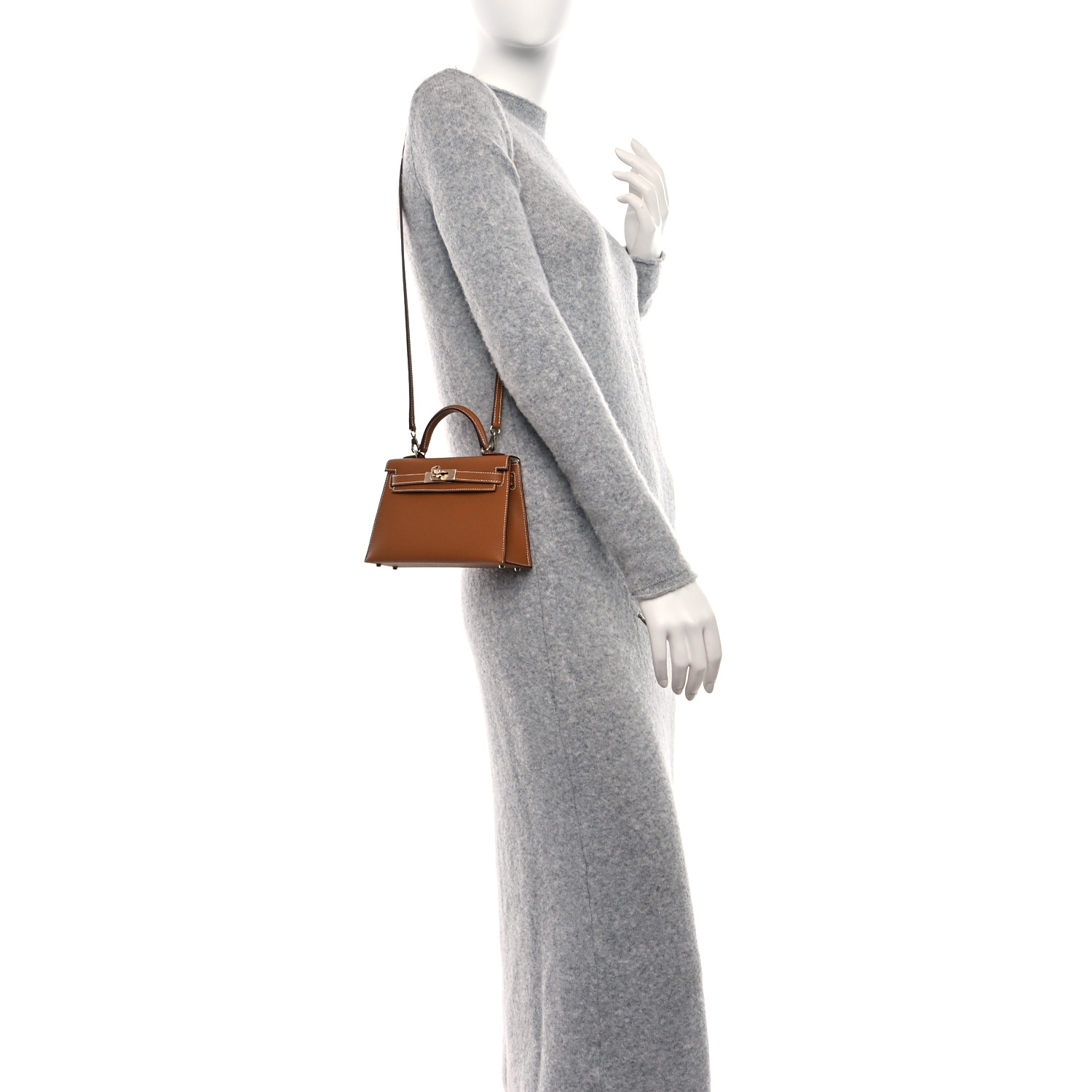 HERMES Epsom Horseshoe Mini Kelly Sellier 20 Gold Nata