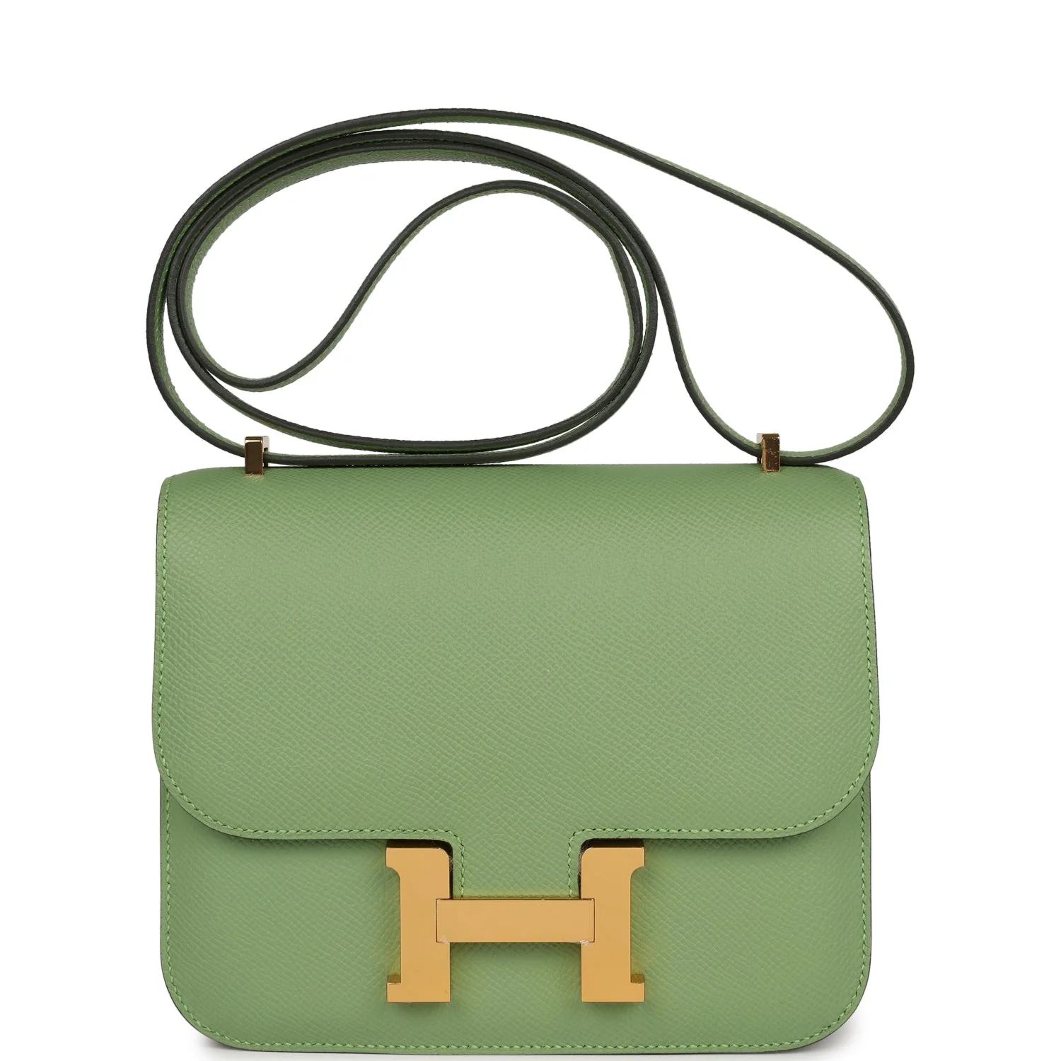 Hermes Constance 18 Vert Criquet Epsom Gold Hardware