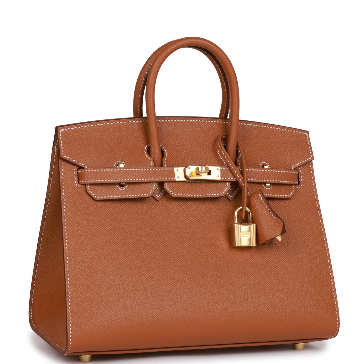 Birkin Sellier 25 Gold Epsom Gold Hardware