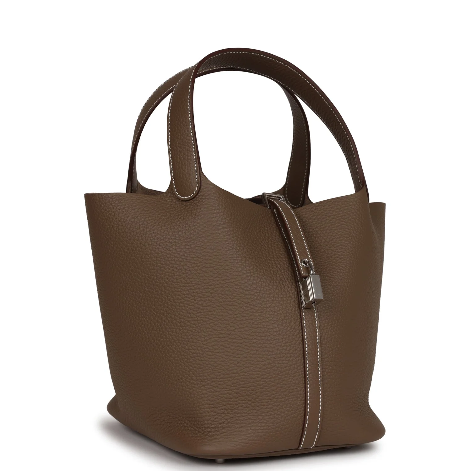 Her Picotin Lock 22 Etoupe Clemence Palladium Hardware