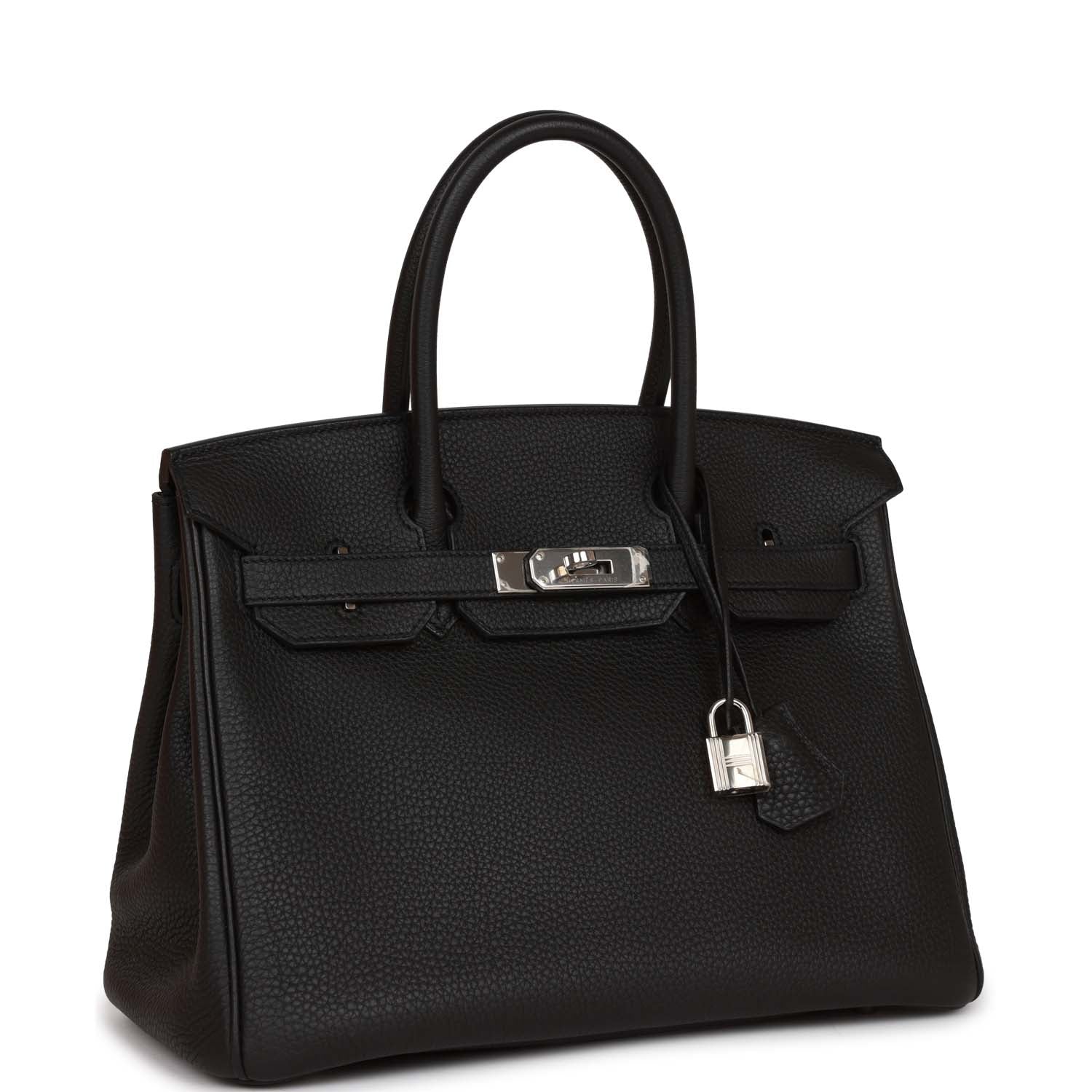 Pre-owned Her Birkin 30 Black Togo Palladium Hardware