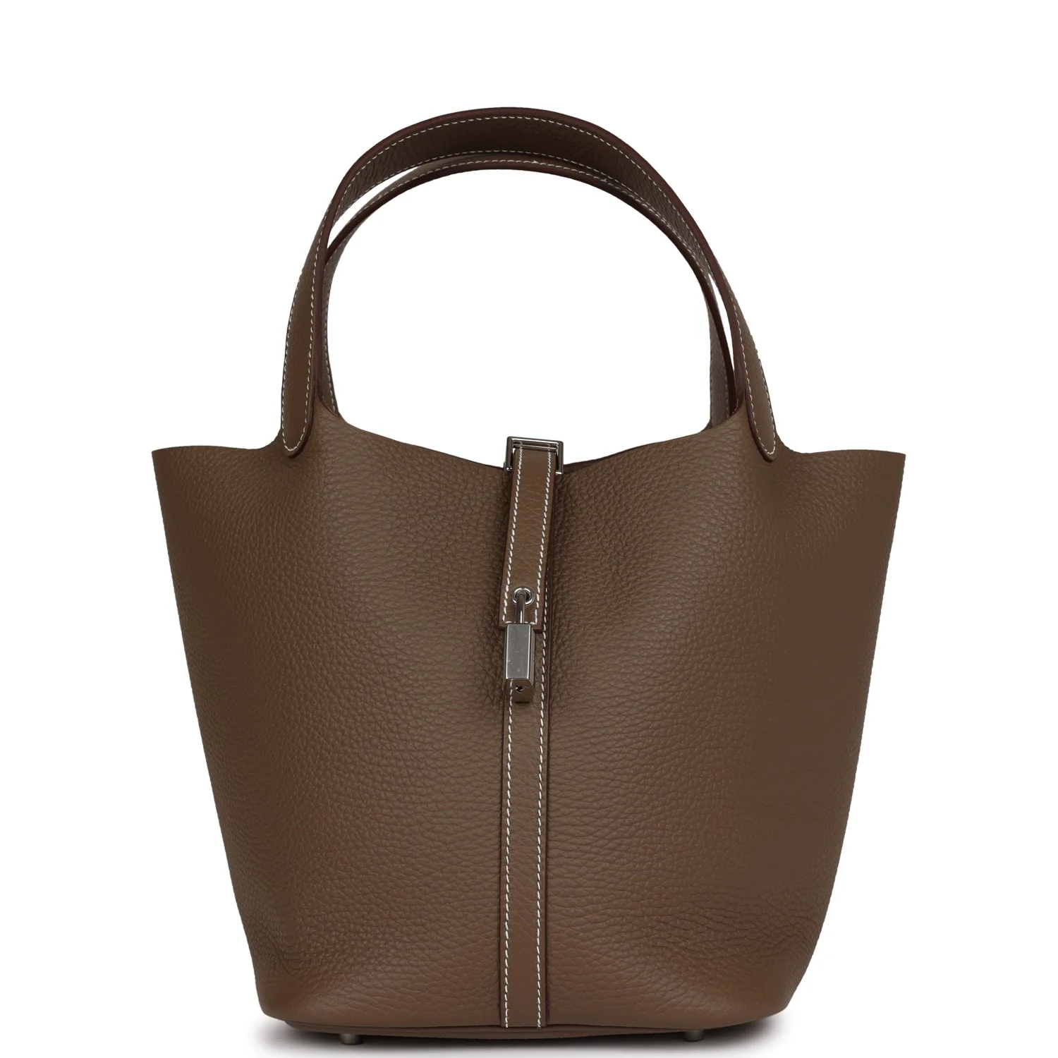 Her Picotin Lock 22 Etoupe Clemence Palladium Hardware