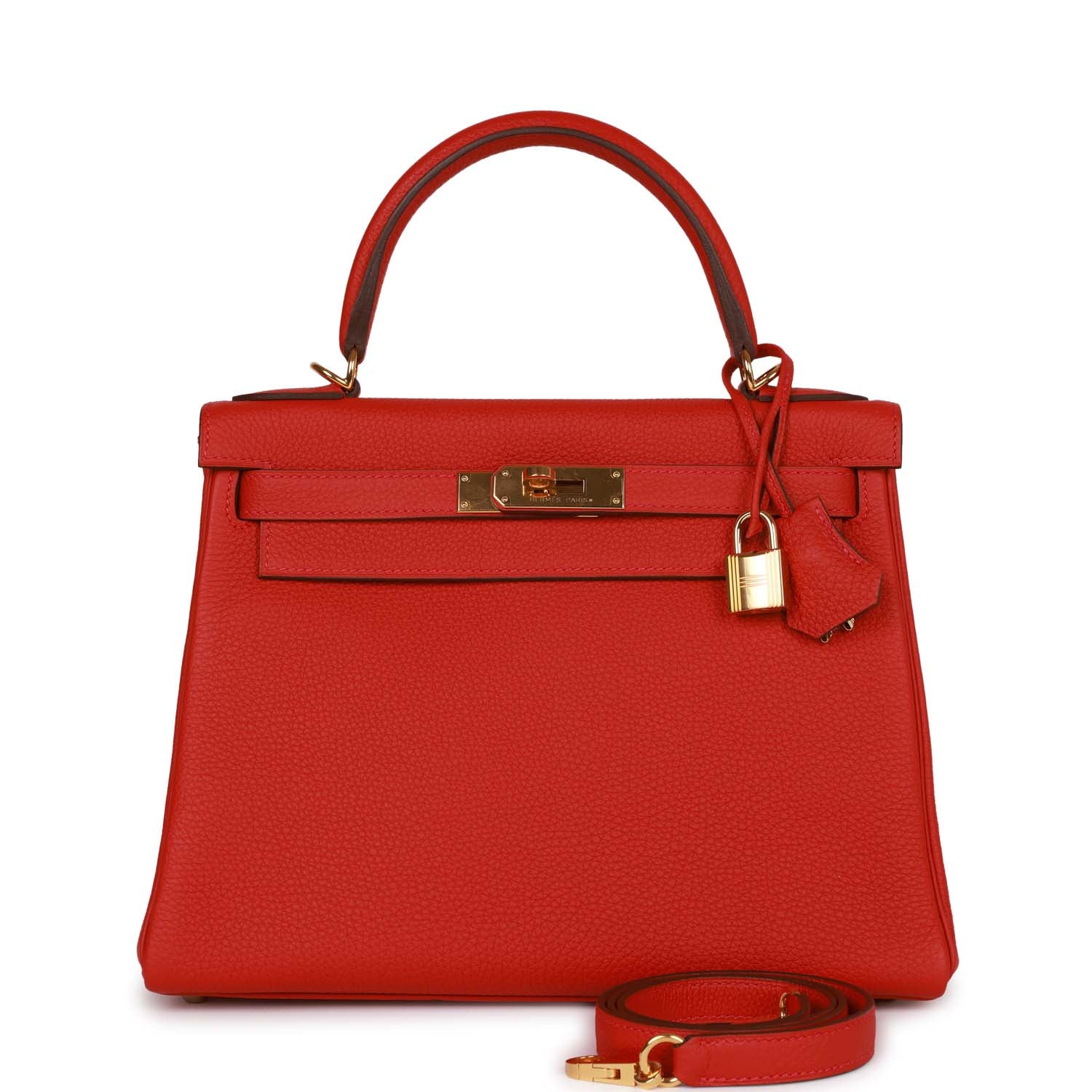 Her Kelly Retourne 28 Rouge Casaque Togo Gold Hardware