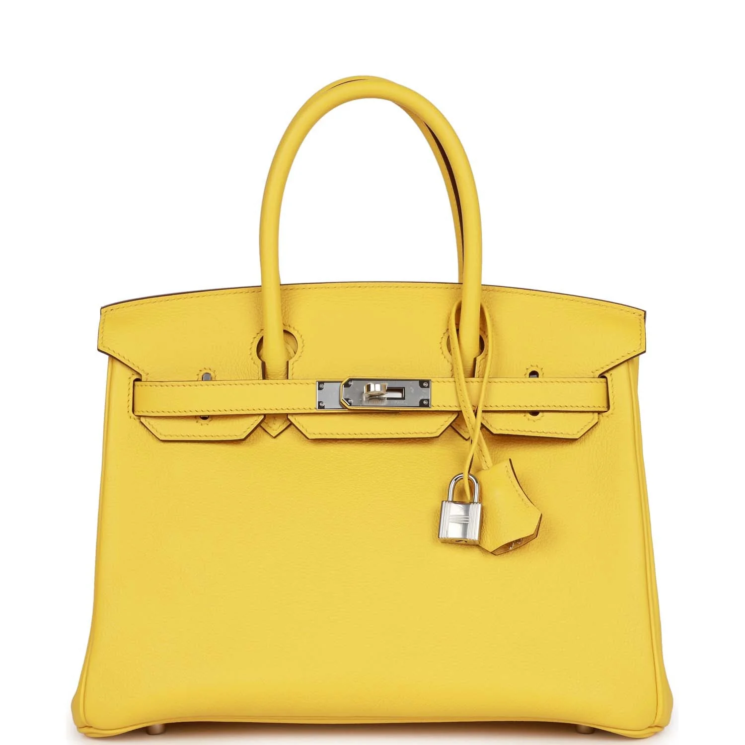 Hermes Birkin 30 Jaune de Naples Taurillon Novillo Palladium Hardware