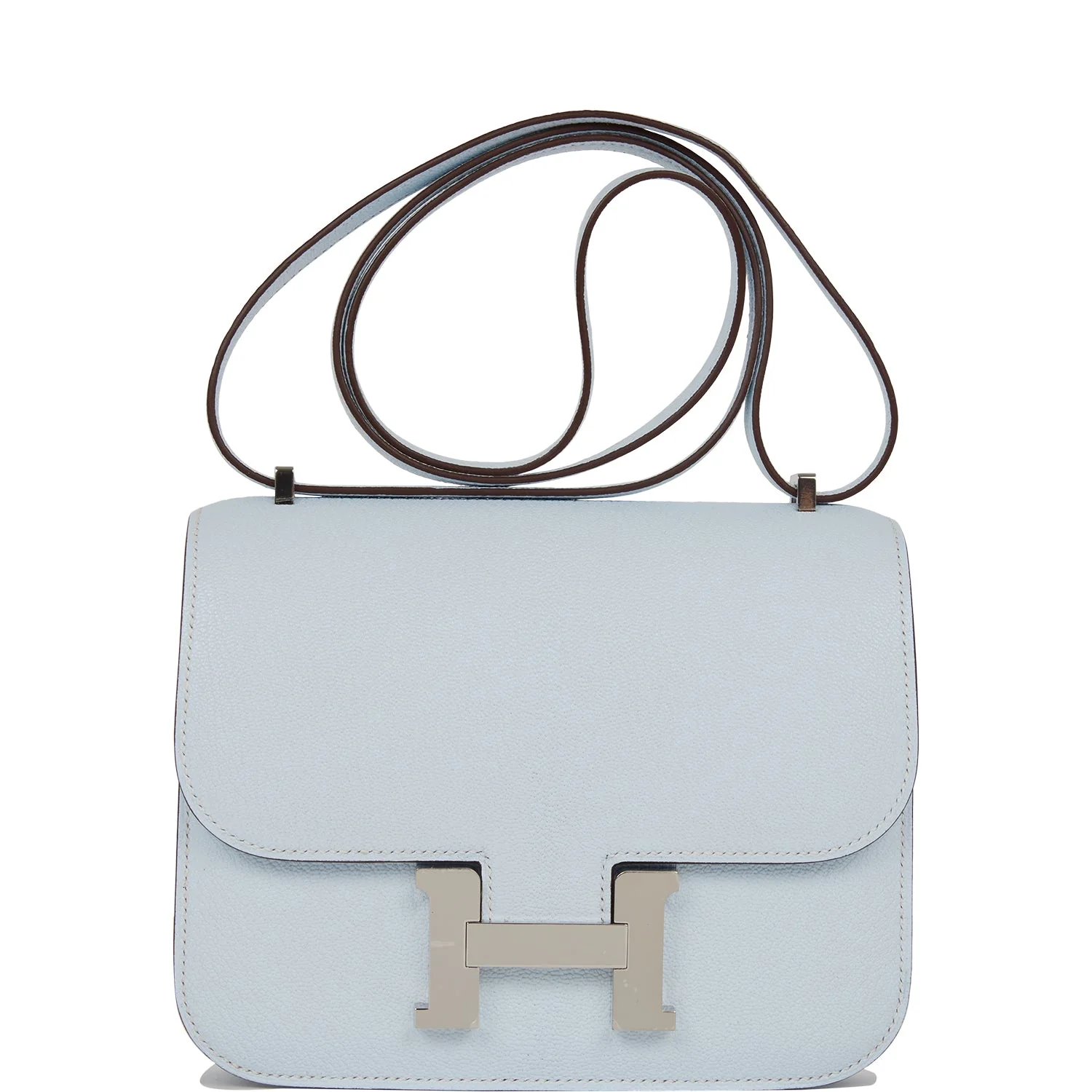 Hermes Constance 18 Bleu Brume Chevre Palladium Hardware