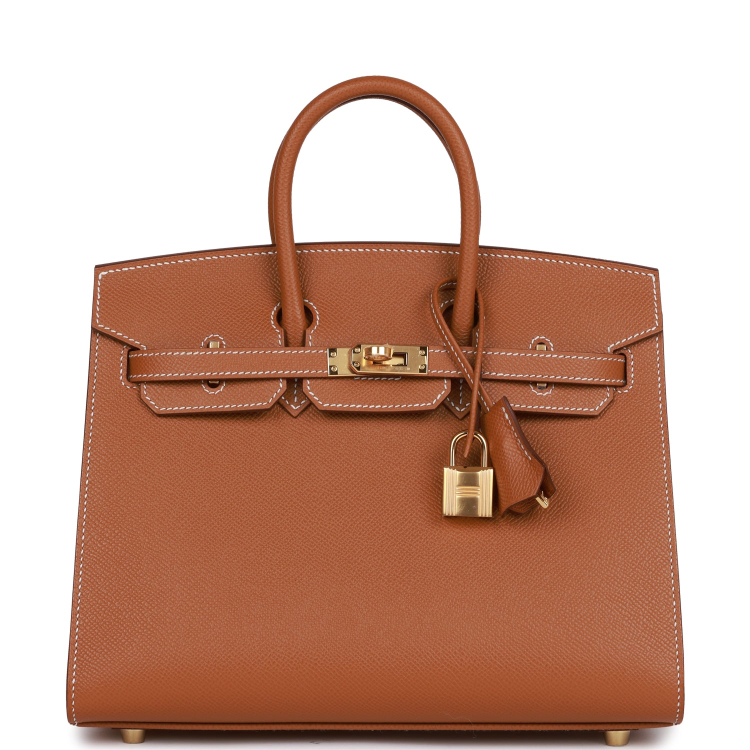 Birkin Sellier 25 Gold Epsom Gold Hardware