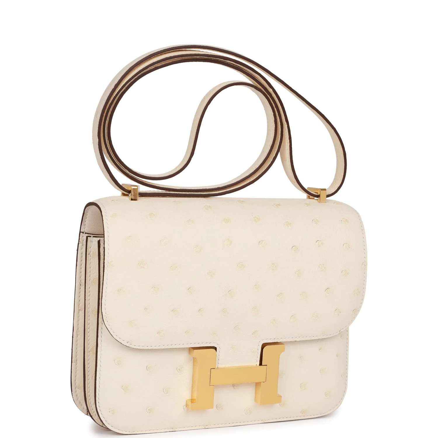 Her Constance 18 Nata Ostrich Gold Hardware