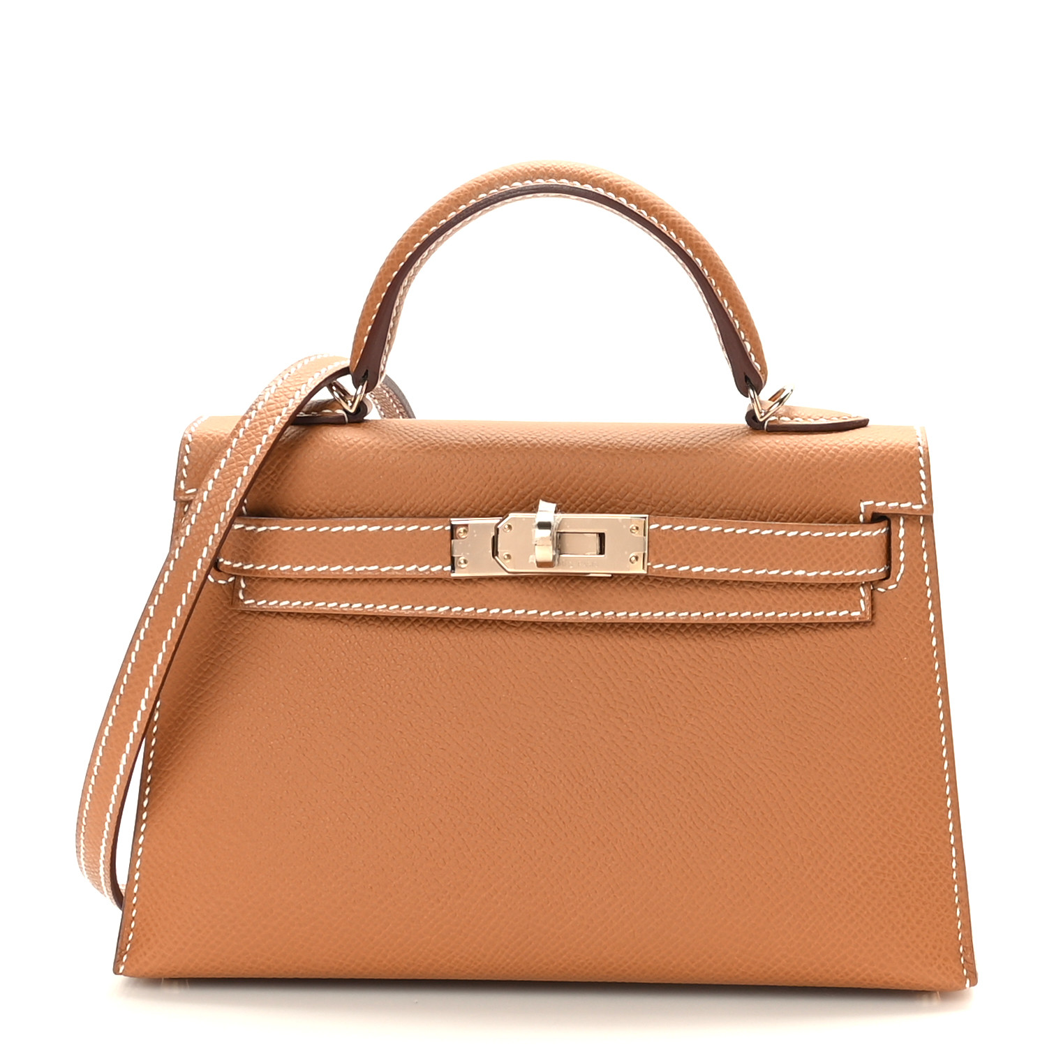 HERMES Epsom Horseshoe Mini Kelly Sellier 20 Gold Nata