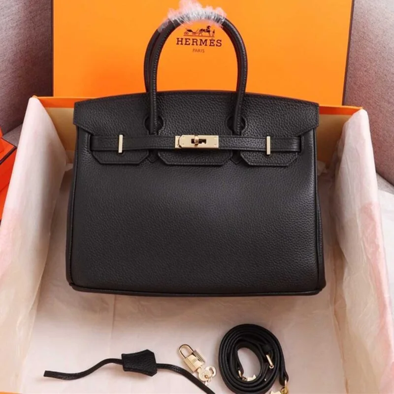 Hermes Birkin 25/30/35 Bag Black/White/Pink