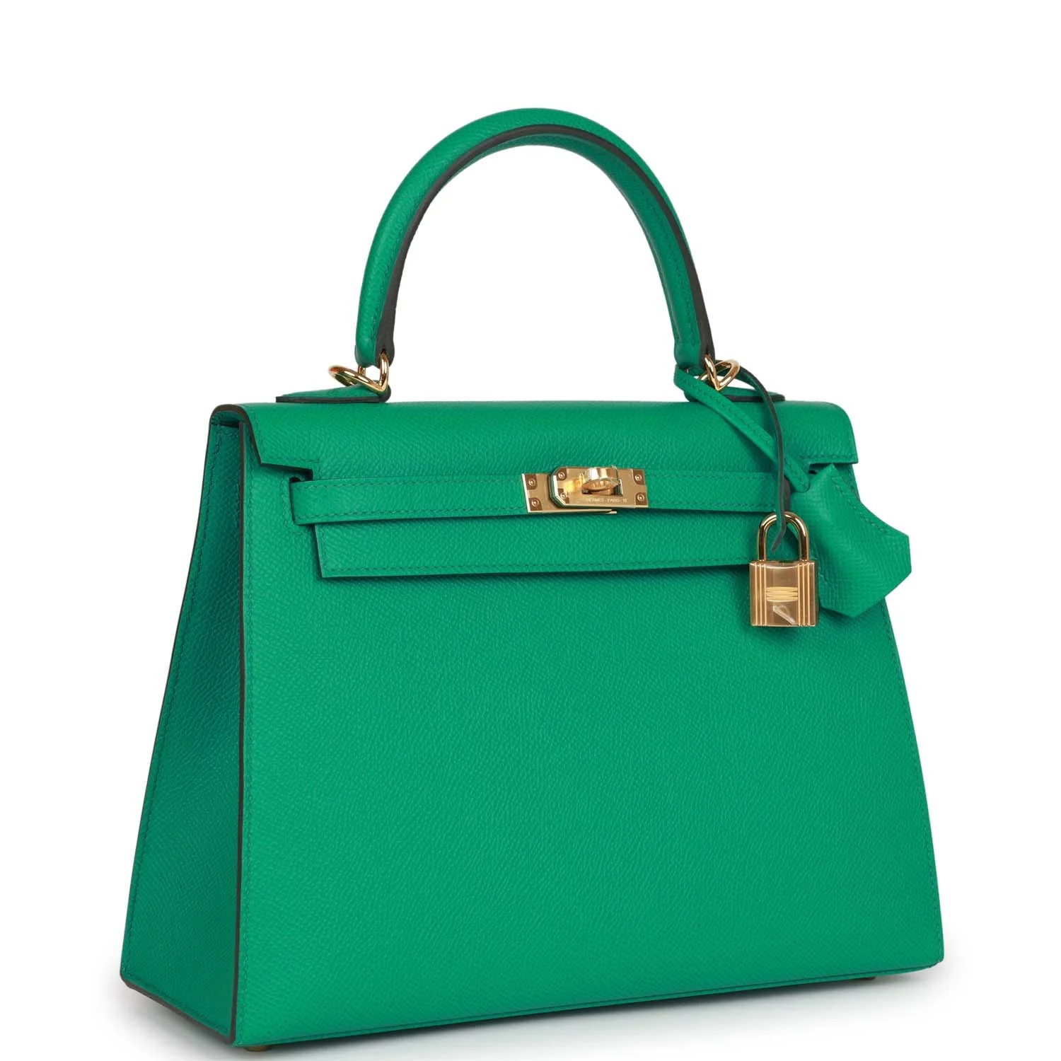 Her Kelly Sellier 25 Vert Jade Epsom Gold Hardware