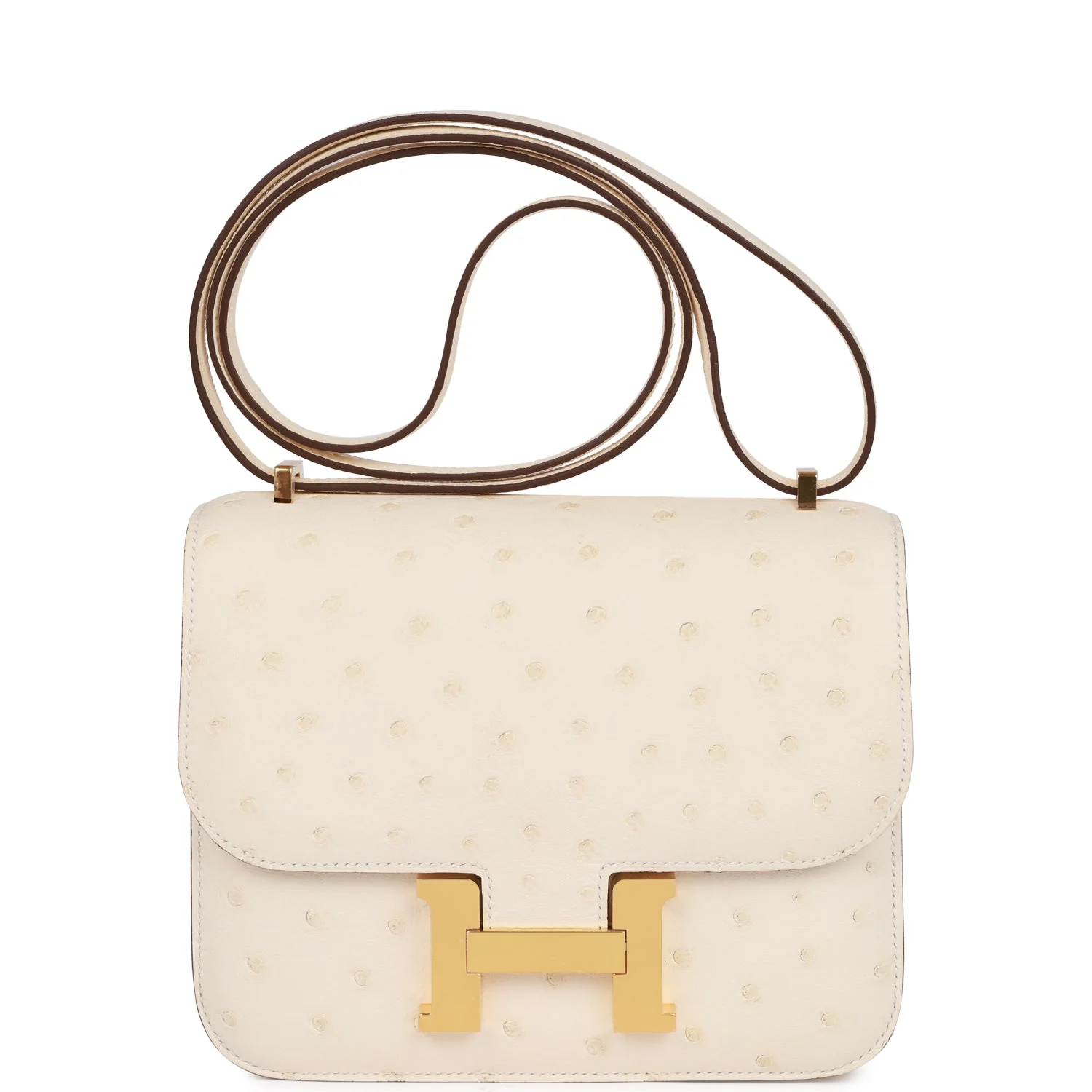 Her Constance 18 Nata Ostrich Gold Hardware