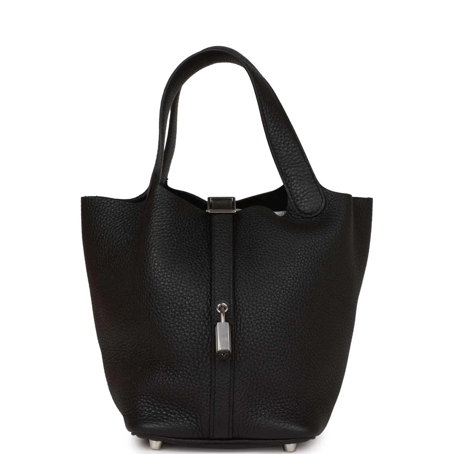 Her Picotin Lock 18 Black Clemence Palladium Hardware