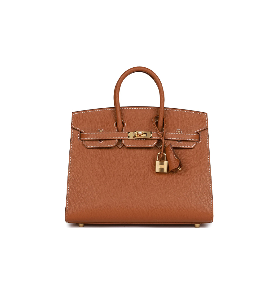 Birkin Sellier 25 Gold Epsom Gold Hardware