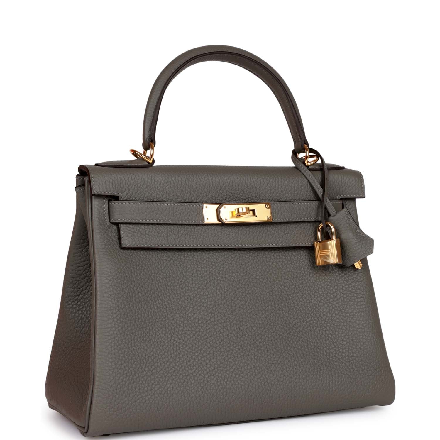 Her Kelly Retourne 28 Gris Meyer Clemence Gold Hardware