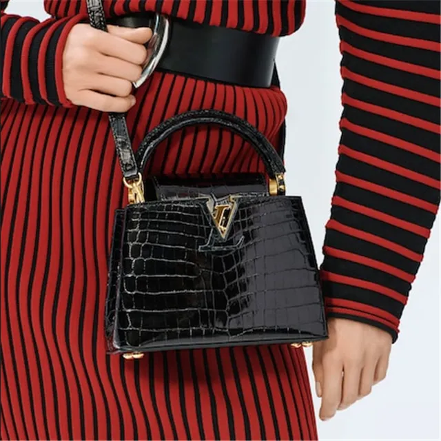 Crocodilian Leather-Capucines N93163