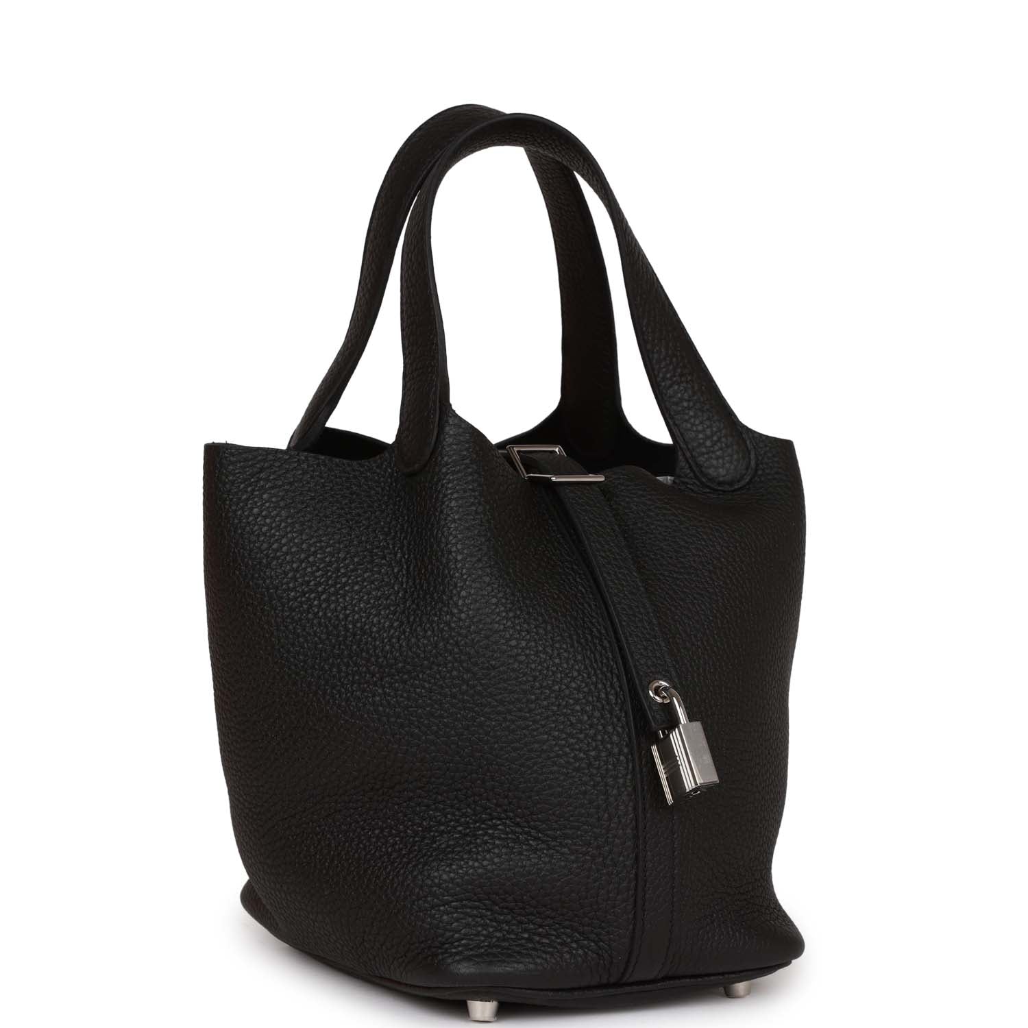 Her Picotin Lock 18 Black Clemence Palladium Hardware