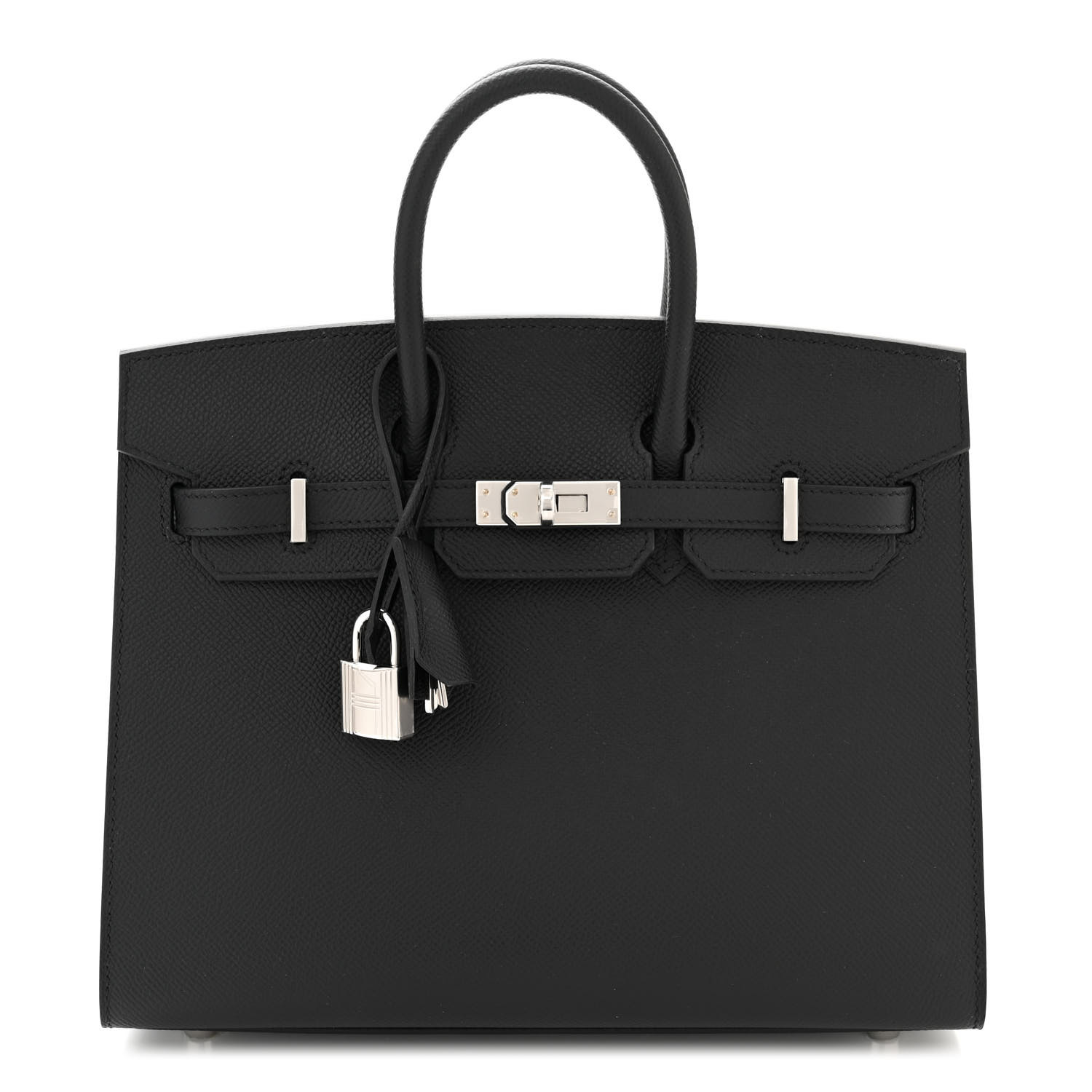 Epsom Birkin Sellier 25 Black（Silver Lock）