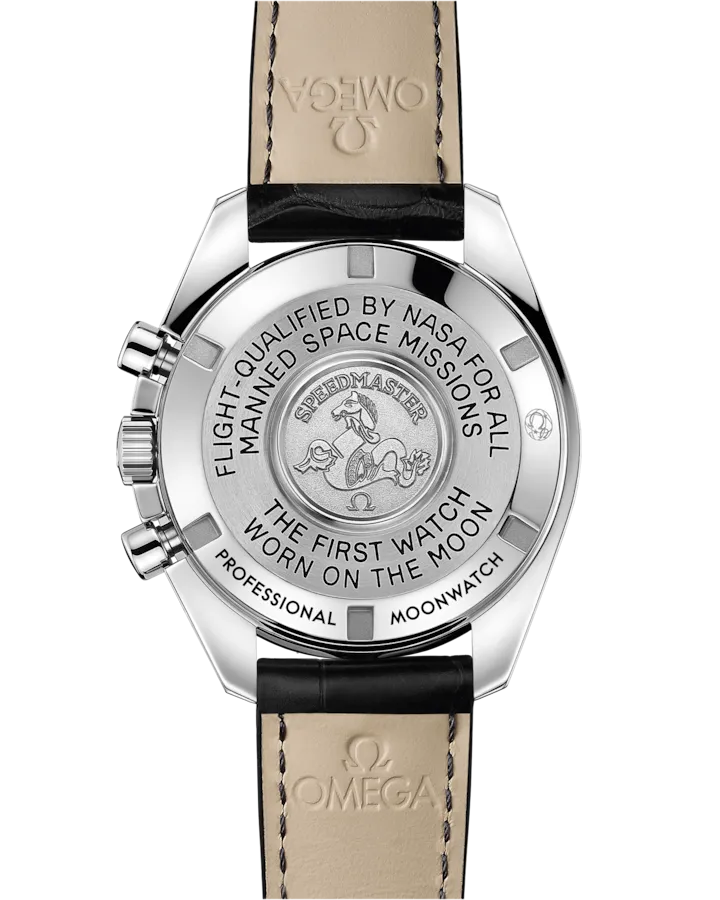 OMEGA SPEEDMASTER MOONWATCH PROFESSIONAL 42 MM, STEEL ON LEATHER STRAP