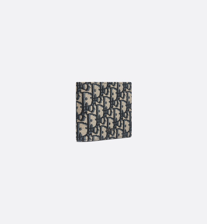 Wallet Beige and Black Oblique Jacquard