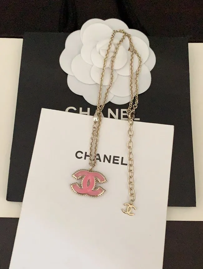 Pink Double C Necklace