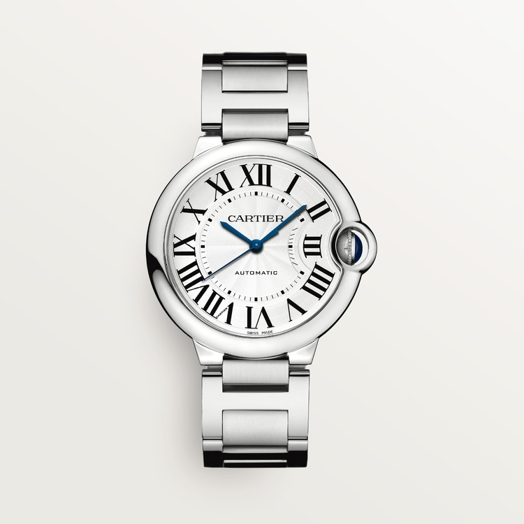 Ballon Bleu de Cartier watch Silver guilloché dial 36 mm