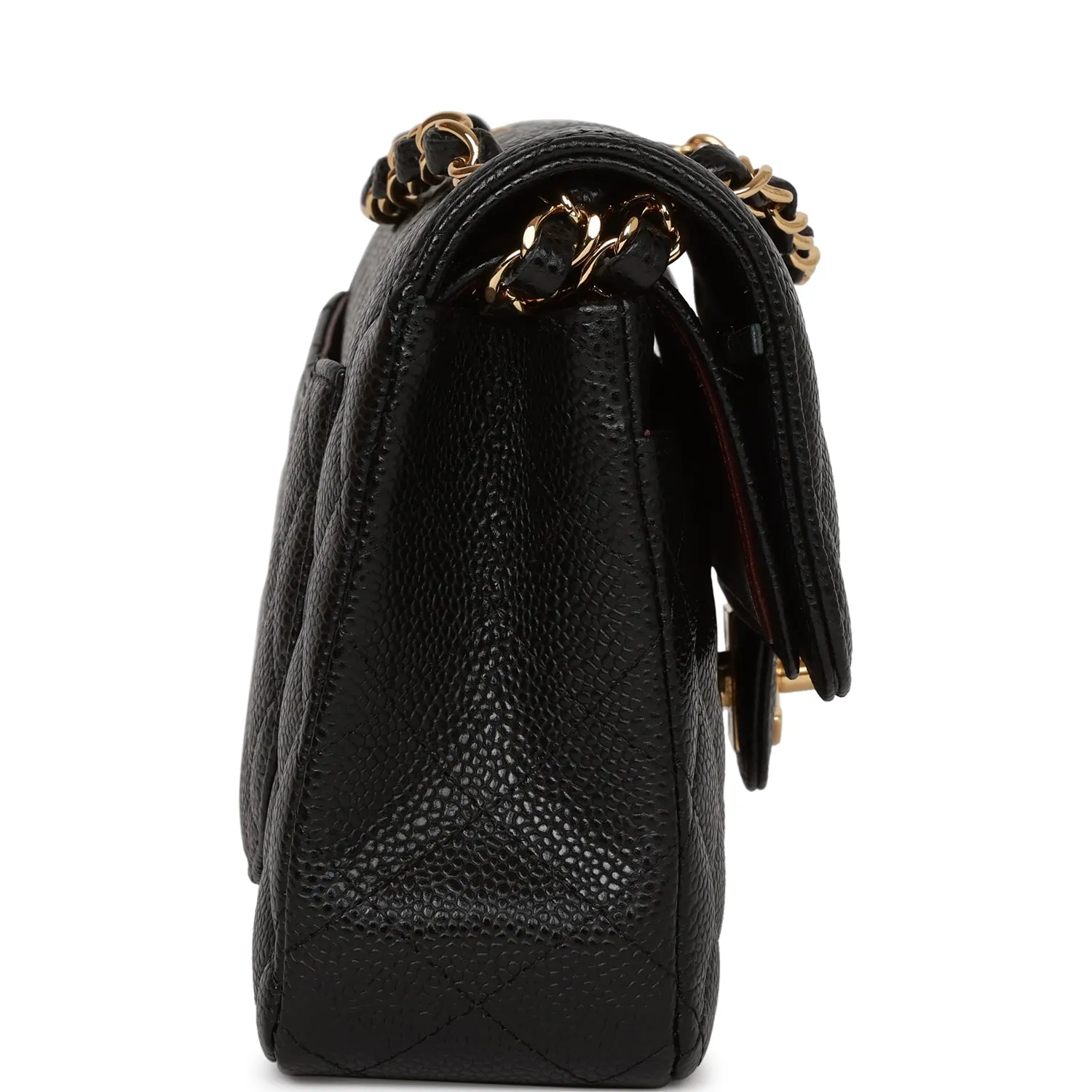 Small Classic Double Flap Bag Black Caviar Gold Hardware