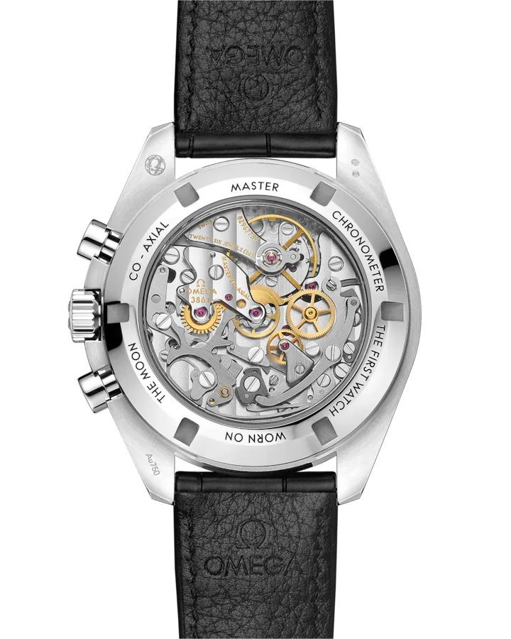 OMEGA SPEEDMASTER MOONWATCH PROFESSIONAL 42 MM, CANOPUS GOLD™ ON LEATHER STRAP