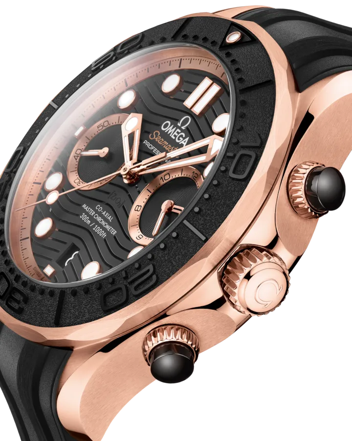 SEAMASTERDIVER 300M44 MM, SEDNA GOLD ON RUBBER STRAP