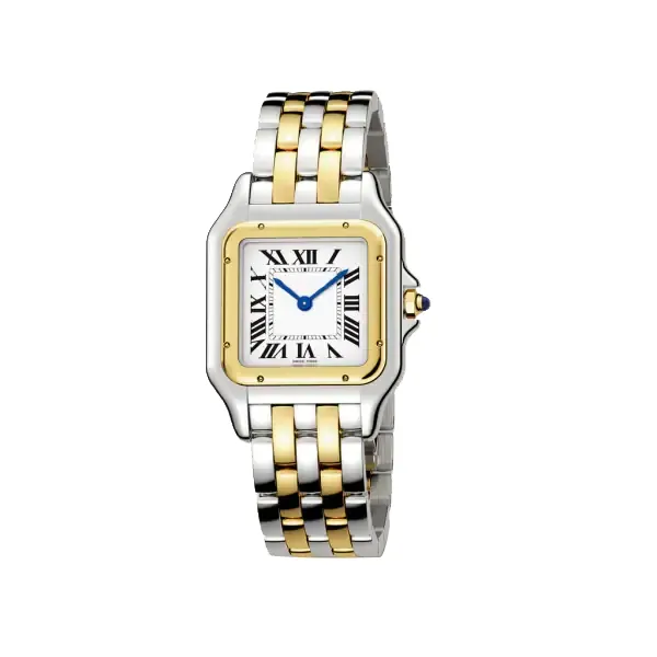 Kadir-Panthers WATCH MEDIUM MODEL, QUARTZ MOVEMENT, YELLOW GOLD, STEEL