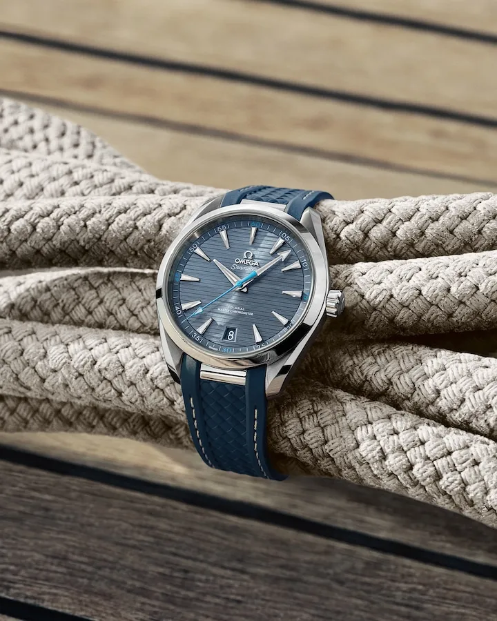 OMEGA SEAMASTER AQUA TERRA 150M 41 MM, STEEL ON RUBBER STRAP