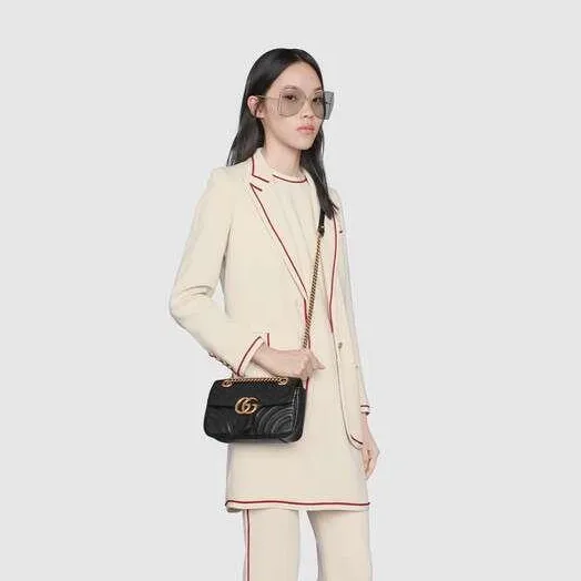 G Marmont Matelass Black Mini Bag