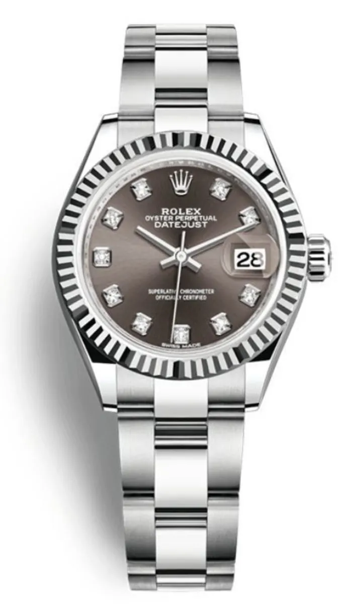 Rolex Lady-Datejust 28 Dark Grey Diamond Dial Women's Watch M279174-0016