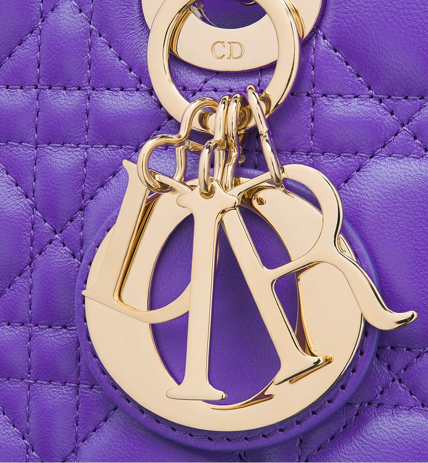 Small Lady Dior My ABCDior Bag-Purple Cannage Lambskin