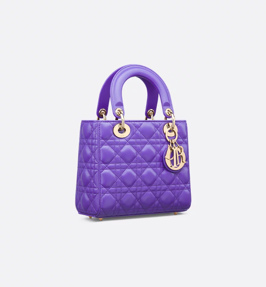 Small Lady Dior My ABCDior Bag-Purple Cannage Lambskin