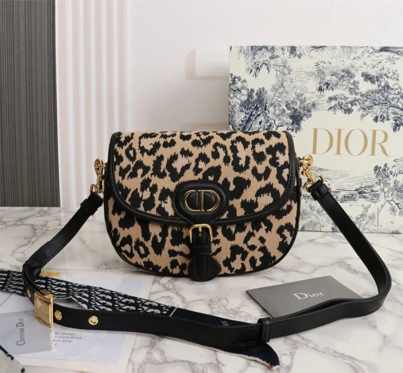 Dior Leopard Medium Bobby Bag 22Cm
