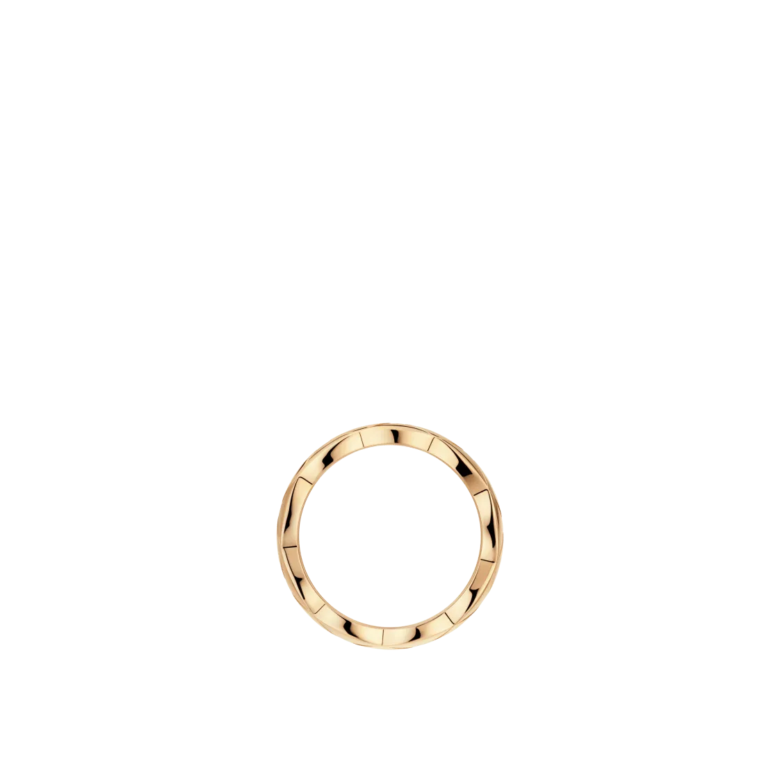 COCO CRUSH RING Quilted motif, small version, 18K BEIGE GOLD