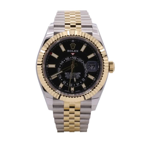 Rolex Sky-Dweller, 42mm, 18k Yellow Gold, Stainless Steel, Black Dial, 326933