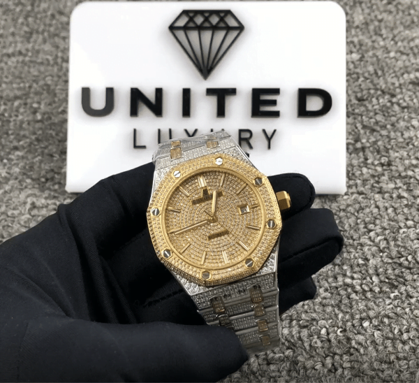 Audemars Piguet Royal Oak Iced Out Yellow Gold Replica