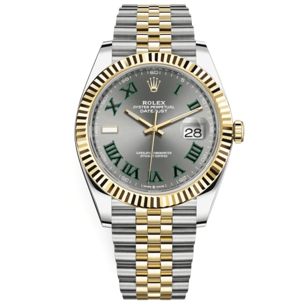 Rolex Oyster Perpetual Datejust 41 Watch Silver dial, Two-tone, Fluted bezel 126333-0020