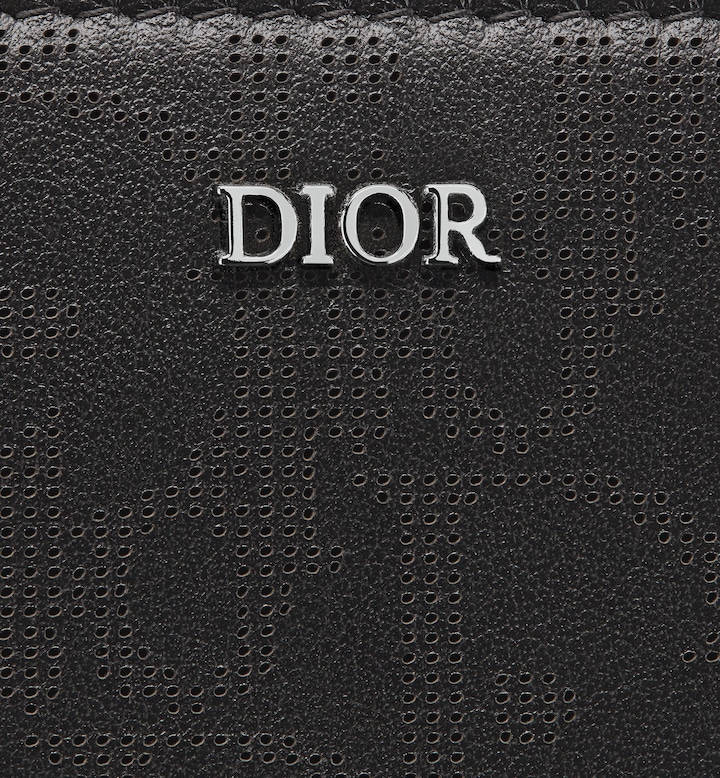 Zipped Long Wallet Black Oblique Galaxy Leather