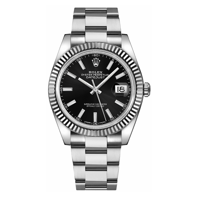 Rolex Datejust 41 Black Dial Oyster Bracelet Men's Watch 126334-0017