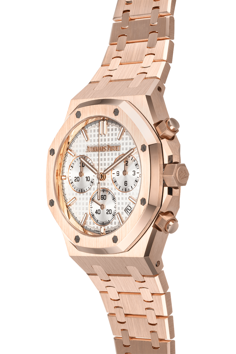 ROYAL OAK Pink Gold Silver-Toned Dial CHRONOGRAPH 41mm