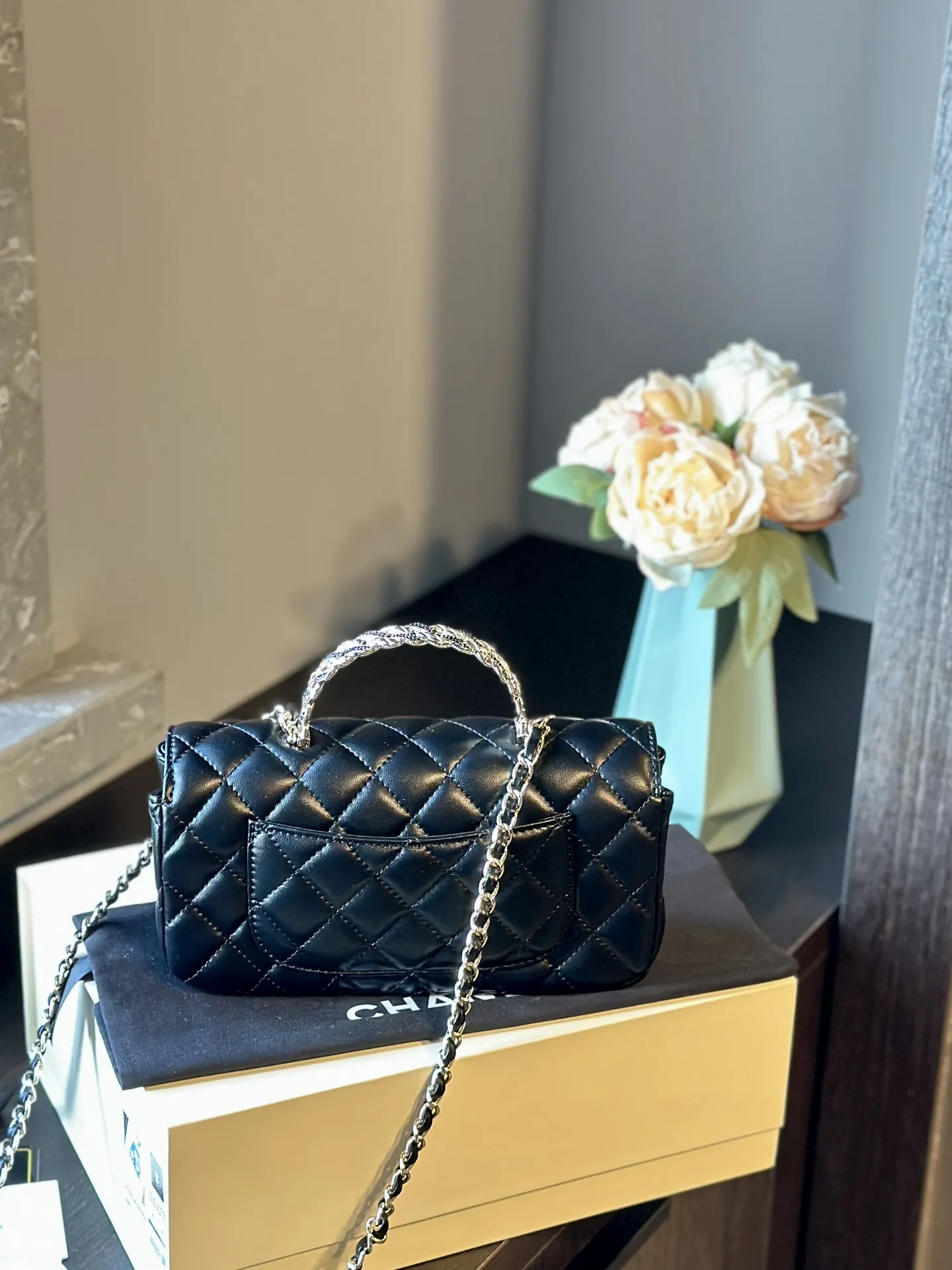 Lambskin Quilted Mini Rectangular Flap Bag