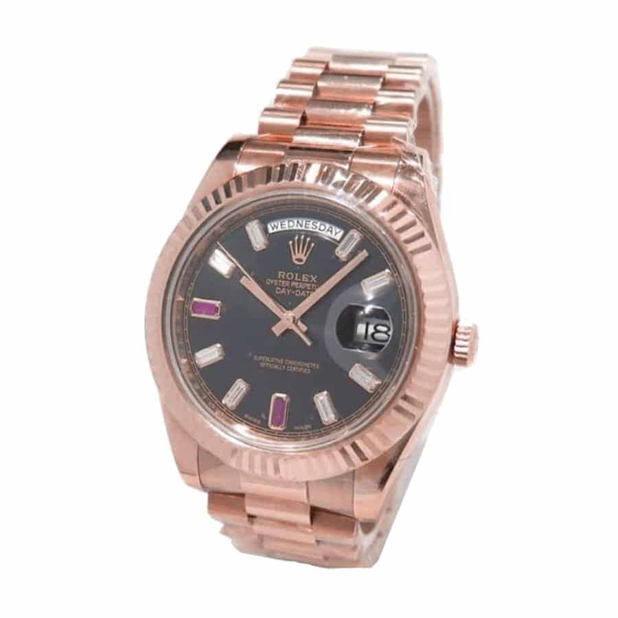 Rolex Day-Date II 218235 Rose Gold Black Replica